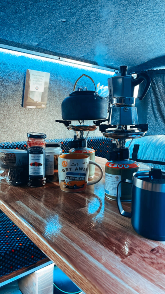 Breakfast in Campervan