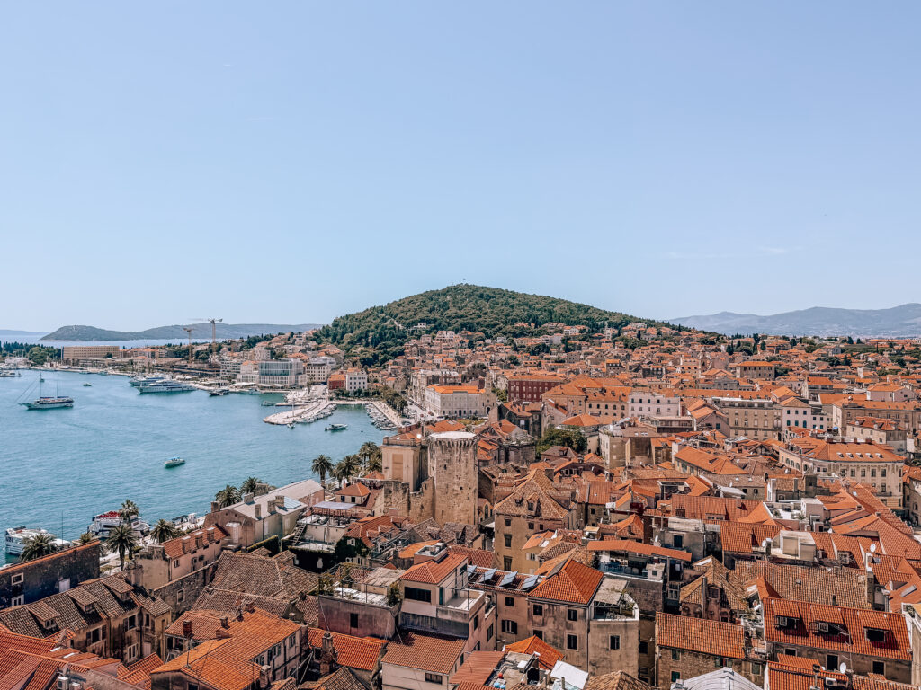 Split view from the bell tower