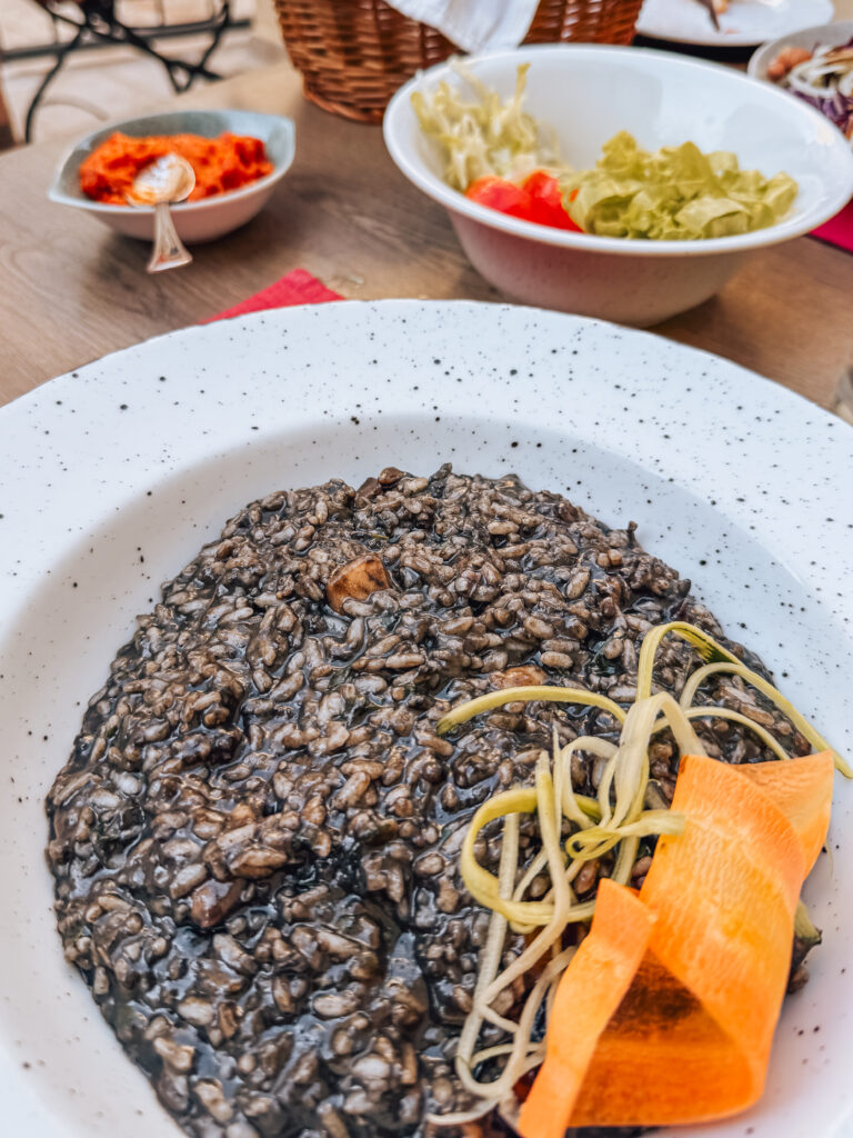 Black Risotto in Konoba Dalmatino in Skradin